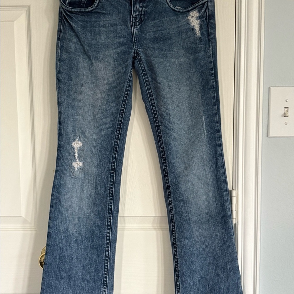 Vigoss Distressed Blue Flare Jeans